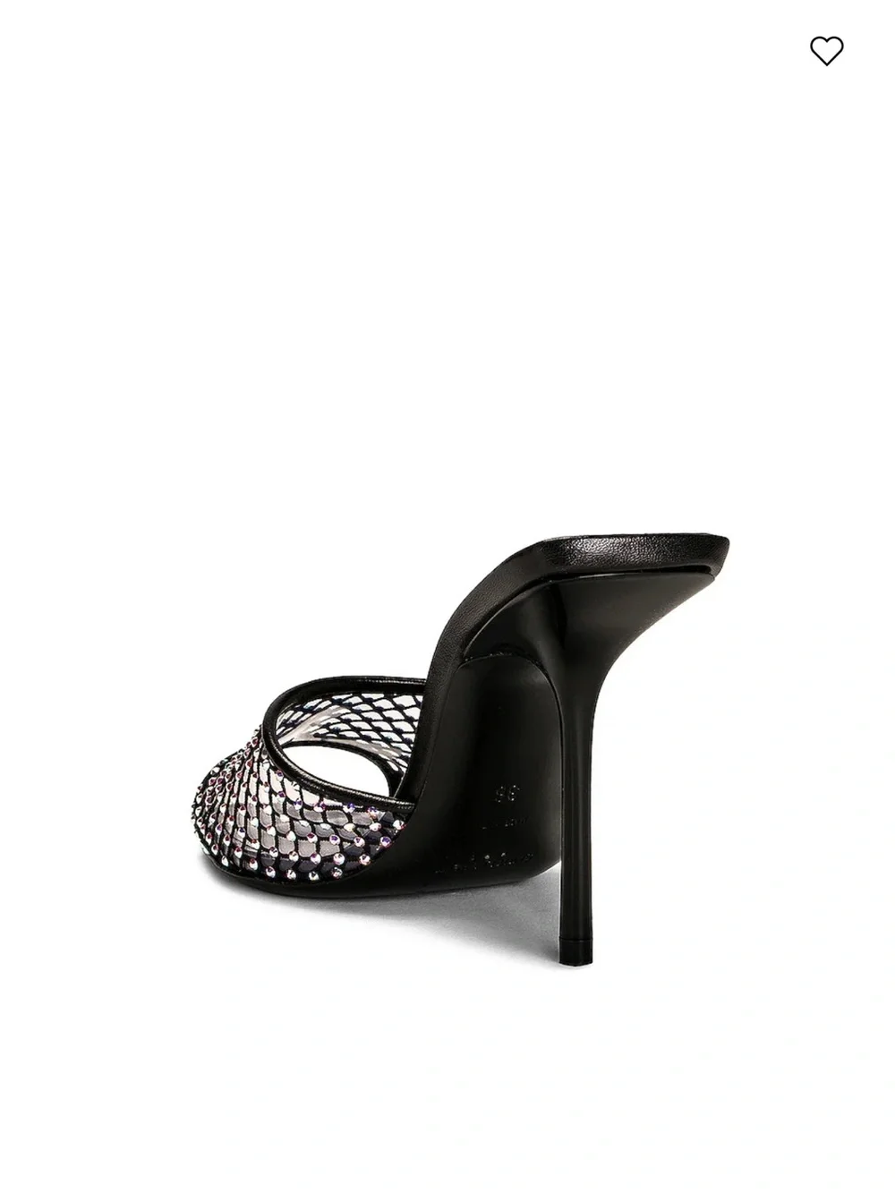 Saint Laurent Black Crystal-Embellished Mesh Mules - Picture 7 of 7
